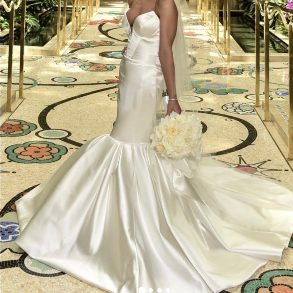 Pnina tornai wedding dress #4789 size 2 like brand new